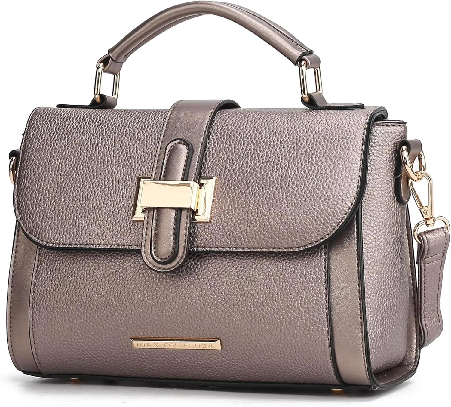 MKF Collection Satchel for Women - Vegan Leather Shoulder Bag With Top Handle, Crossbody Handbag Purse By Mia K