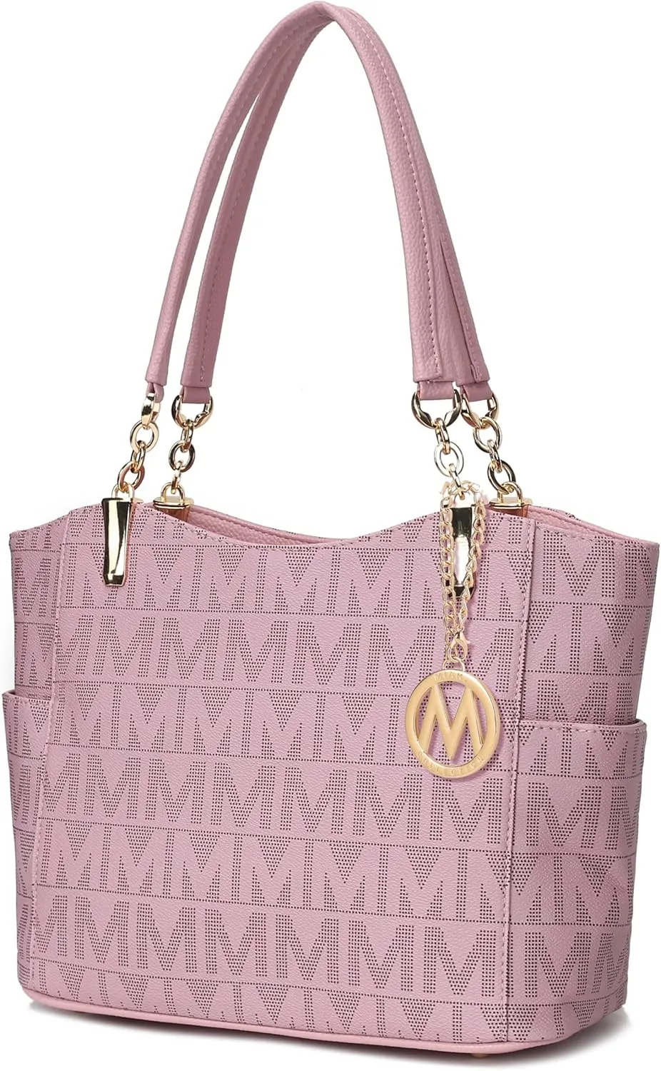 MKF Collection Signature Tote Bag for Women, Shoulder bag Vegan Leather Top-Handle Handbag Purse