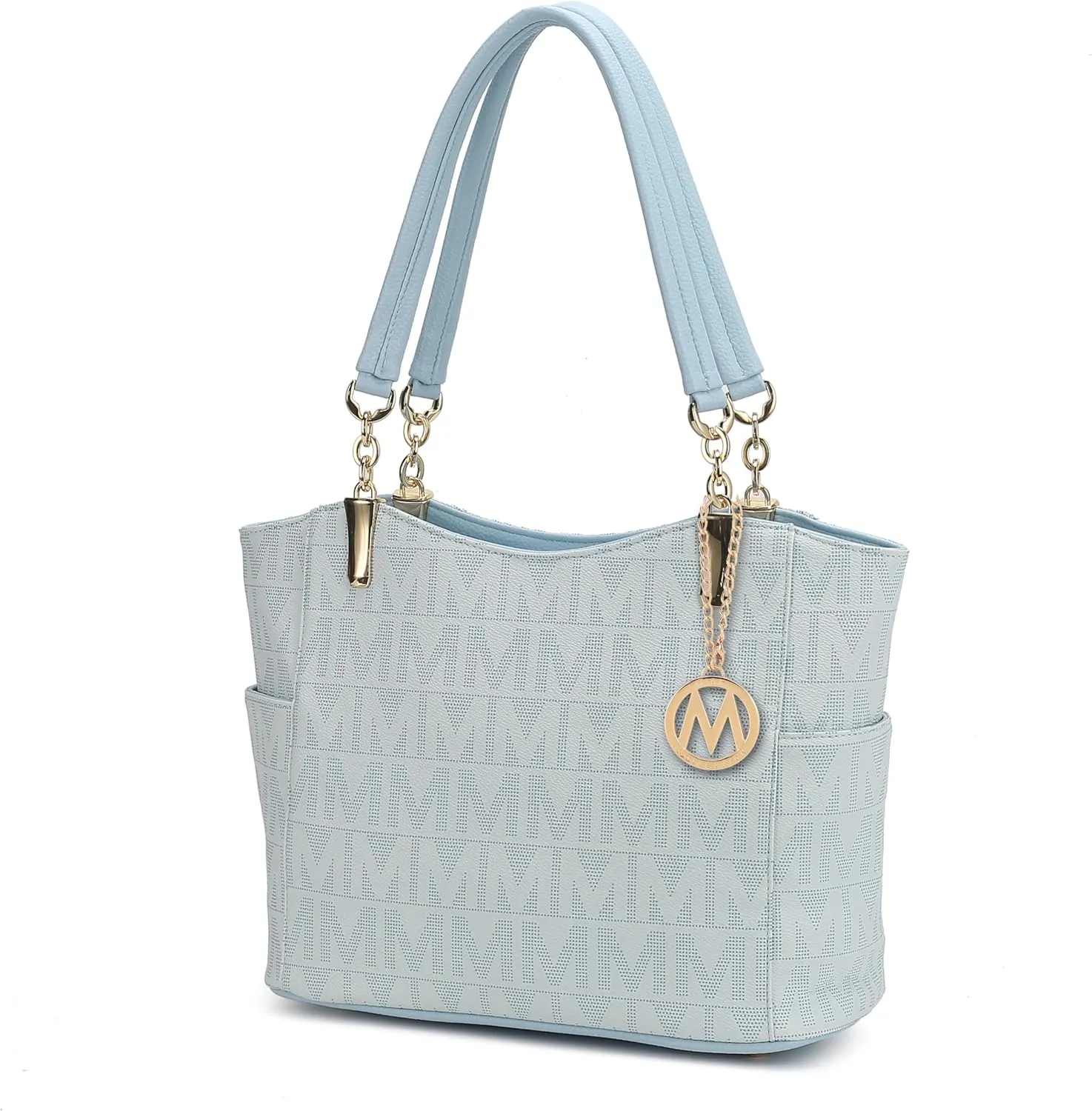 MKF Collection Signature Tote Bag for Women, Shoulder bag Vegan Leather Top-Handle Handbag Purse