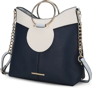 MKF Collection Women's Satchel Bag,Vegan Leather Top Handle Shoulder Bag Handbag Purse by Mia K