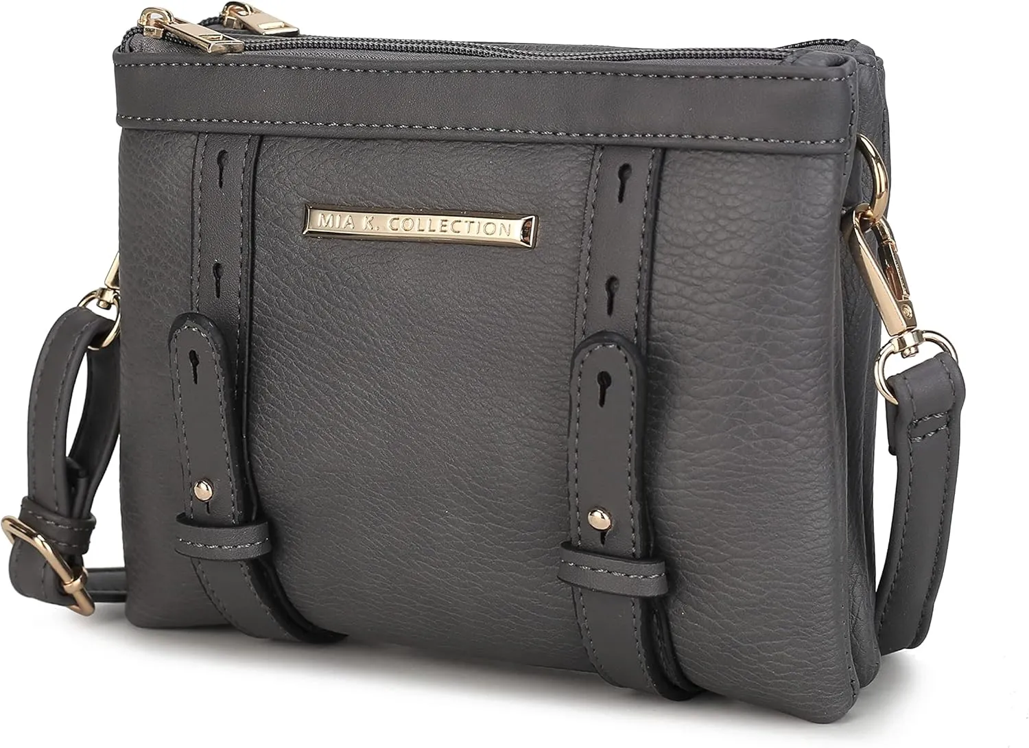MKF Crossbody Bags for Women – PU Leather Lady Pocketbook Handbag – Side Messenger Purse, Shoulder Strap