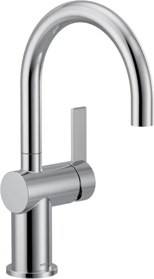 Moen 5922 Cia Single Handle Bar Faucet with Optional Matte Black Accents, Chrome