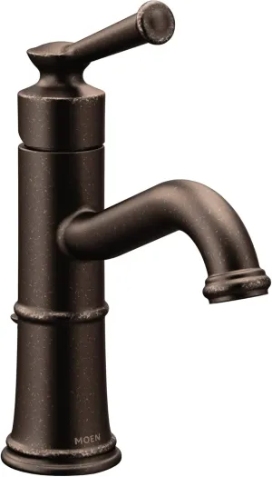 Moen Belfield Oil Rubbed Bronze One-Handle Bathroom Sink Faucet with Drain Assembly and Optional Deckplate, 6402ORB