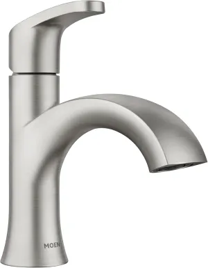 Moen Karis Spot Resist Brushed Nickel One-Handle Single Hole Bathroom Sink Faucet with Optional Deckplate, 84346SRN