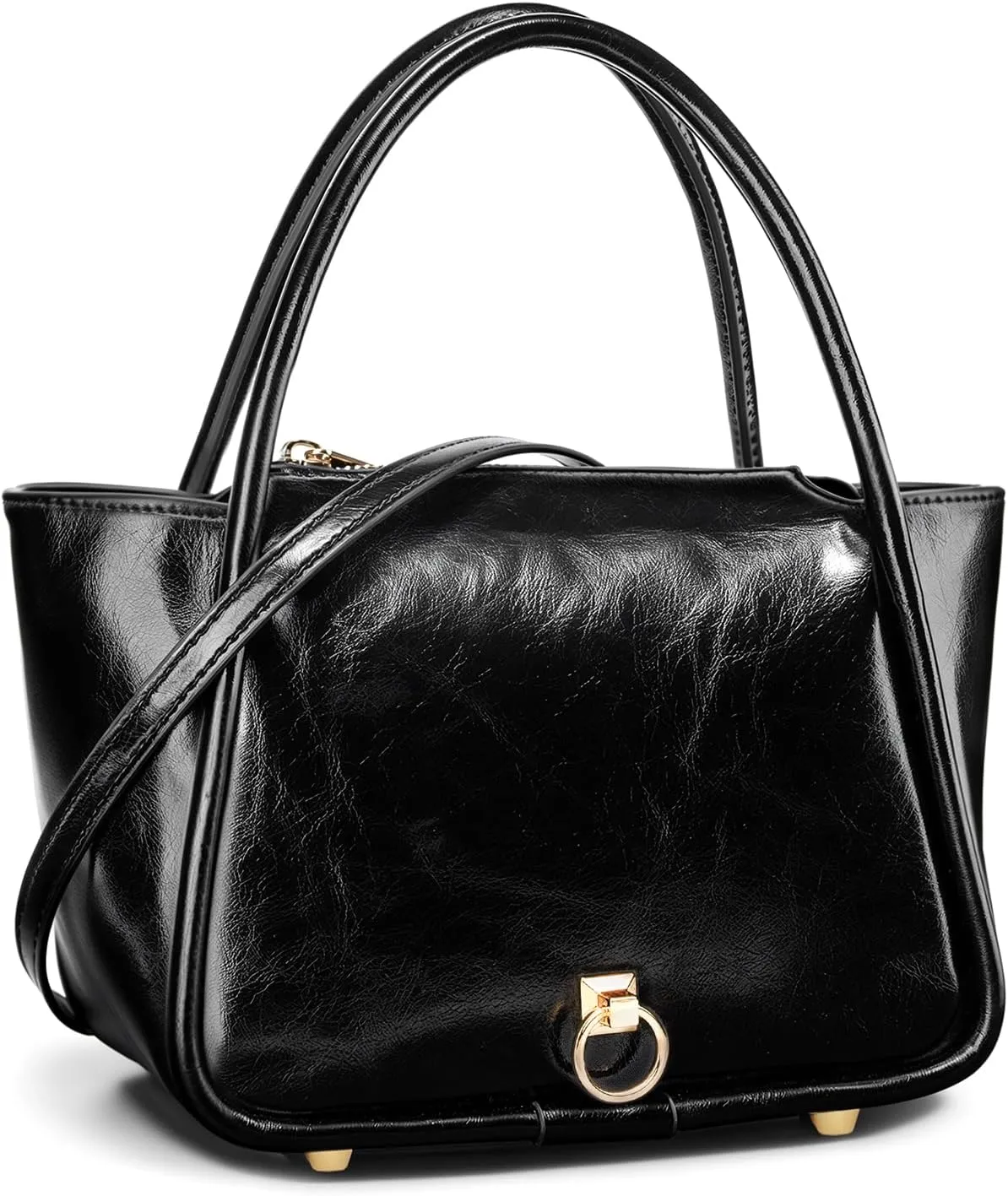 molshine Genuine Leather Crossbody Bag, Small Casual Top Handle Shoulder Handbag for Women Lady Moder DLK0030A