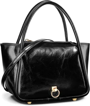 molshine Genuine Leather Crossbody Bag, Small Casual Top Handle Shoulder Handbag for Women Lady Moder DLK0030A