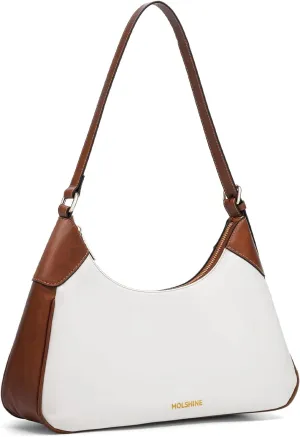molshine Shoulder Bag, PU Leather Crescent Handbag, Armpit Bag, Party Clutch Purse for Women Lady Model DLK0059