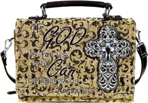 Montana West Scripture Bible Verse Collection Top Handle Crossbody Handbag Purse