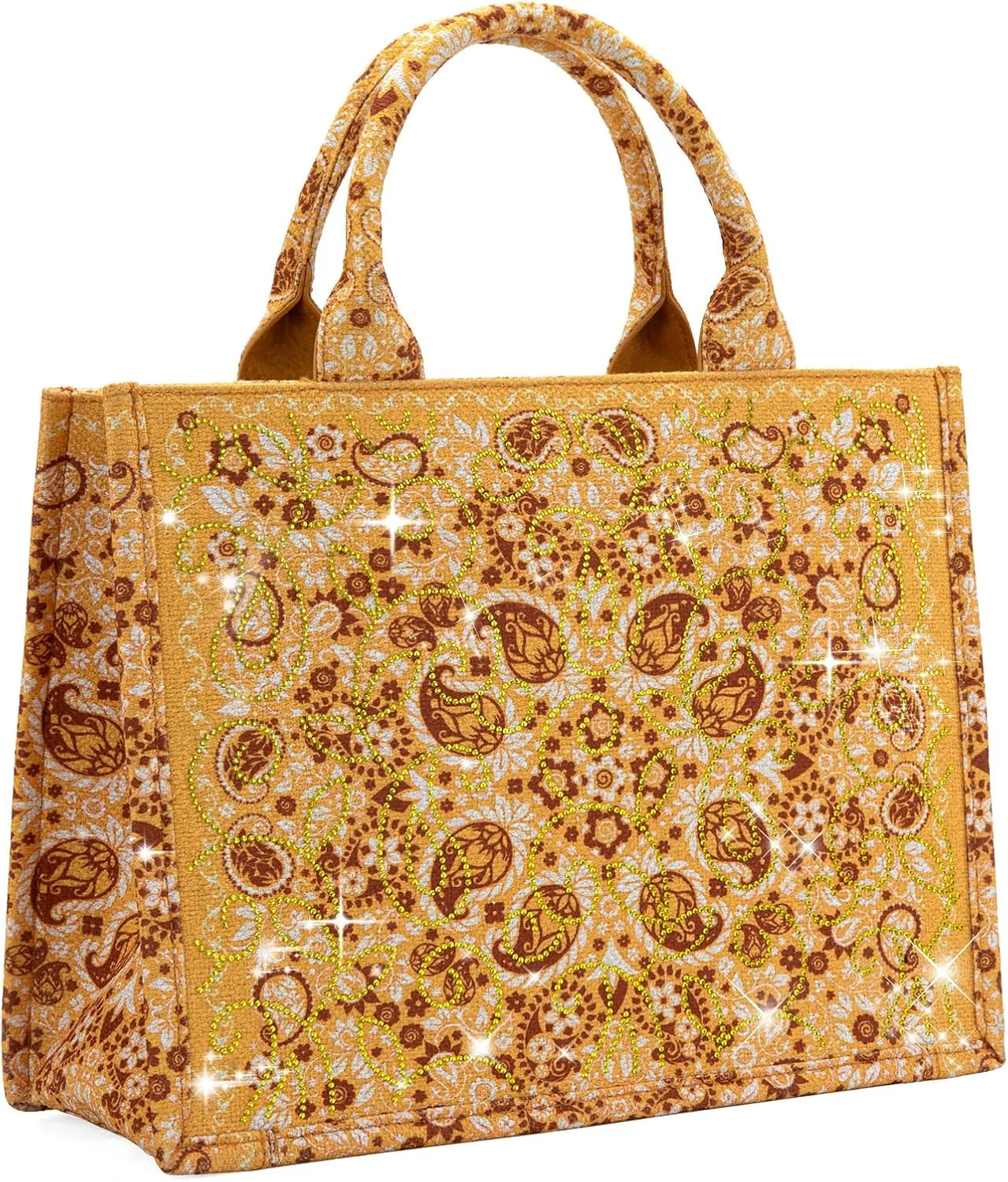 Montana West Sparkly Tote Bag Paisley Top Handle Satchel Handbags
