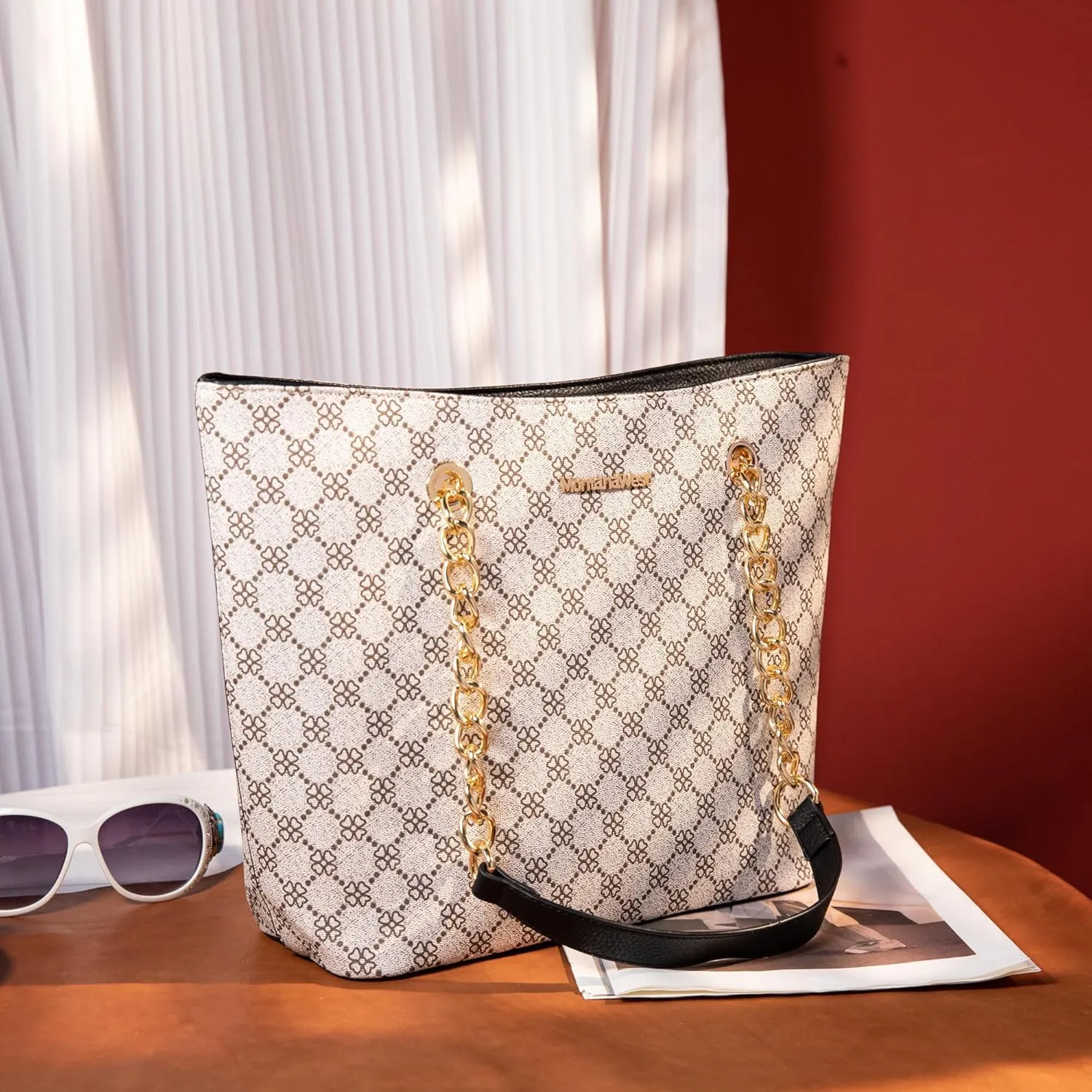 Montana West Tote Bag for Women Chain Top-handle Handbags