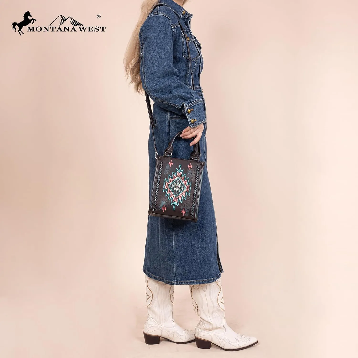 Montana West Western Women's Crossbody Handbag Ladies Small Crossbody Bags for Women Designer Top Handle Handbags
