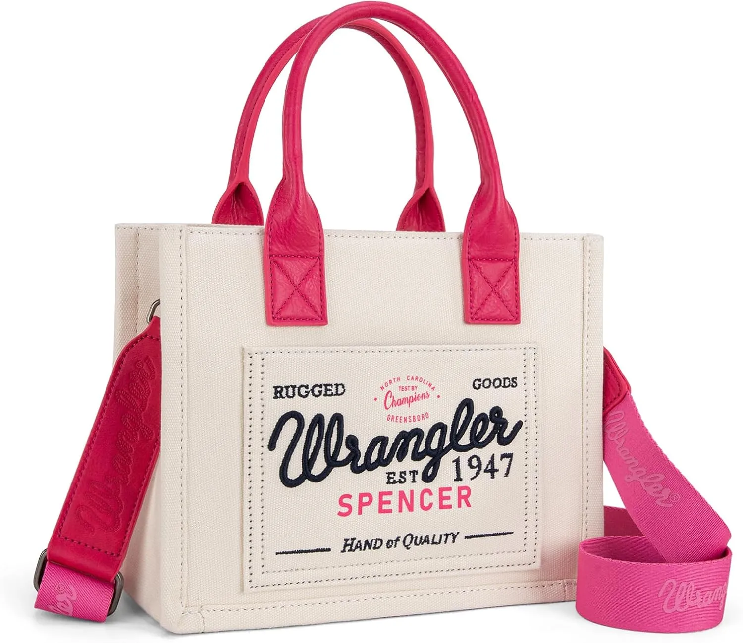 Montana West Wrangler Tote Bag for Women Retro Canvas Top Handle Purses and Handbags
