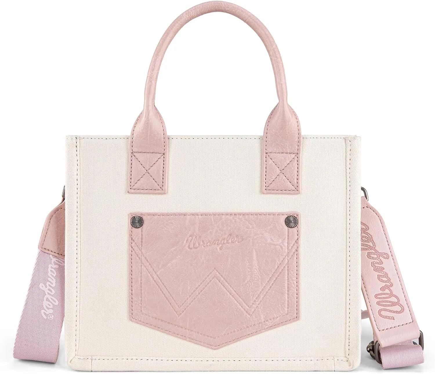 Montana West Wrangler Tote Bag for Women Retro Canvas Top Handle Purses and Handbags