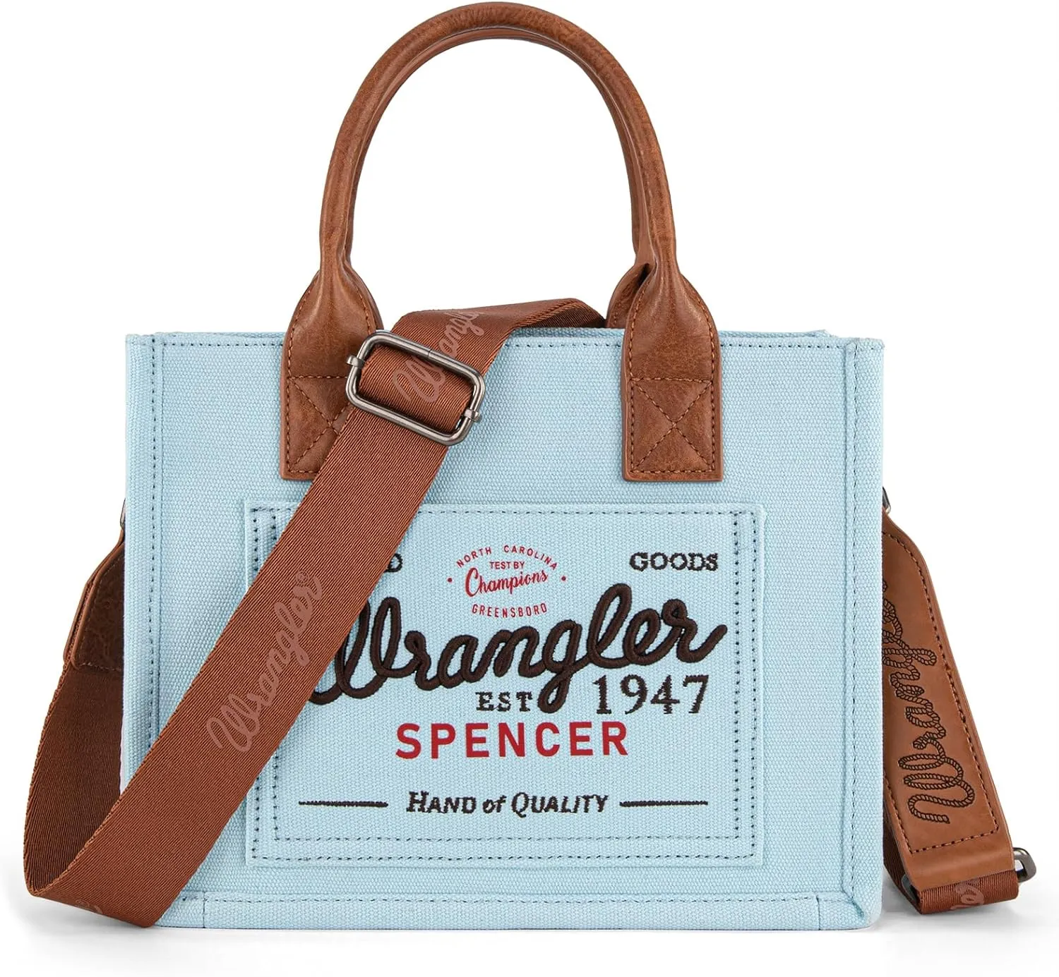 Montana West Wrangler Tote Bag for Women Retro Canvas Top Handle Purses and Handbags