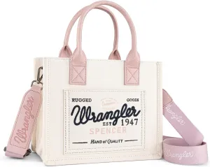 Montana West Wrangler Tote Bag for Women Retro Canvas Top Handle Purses and Handbags