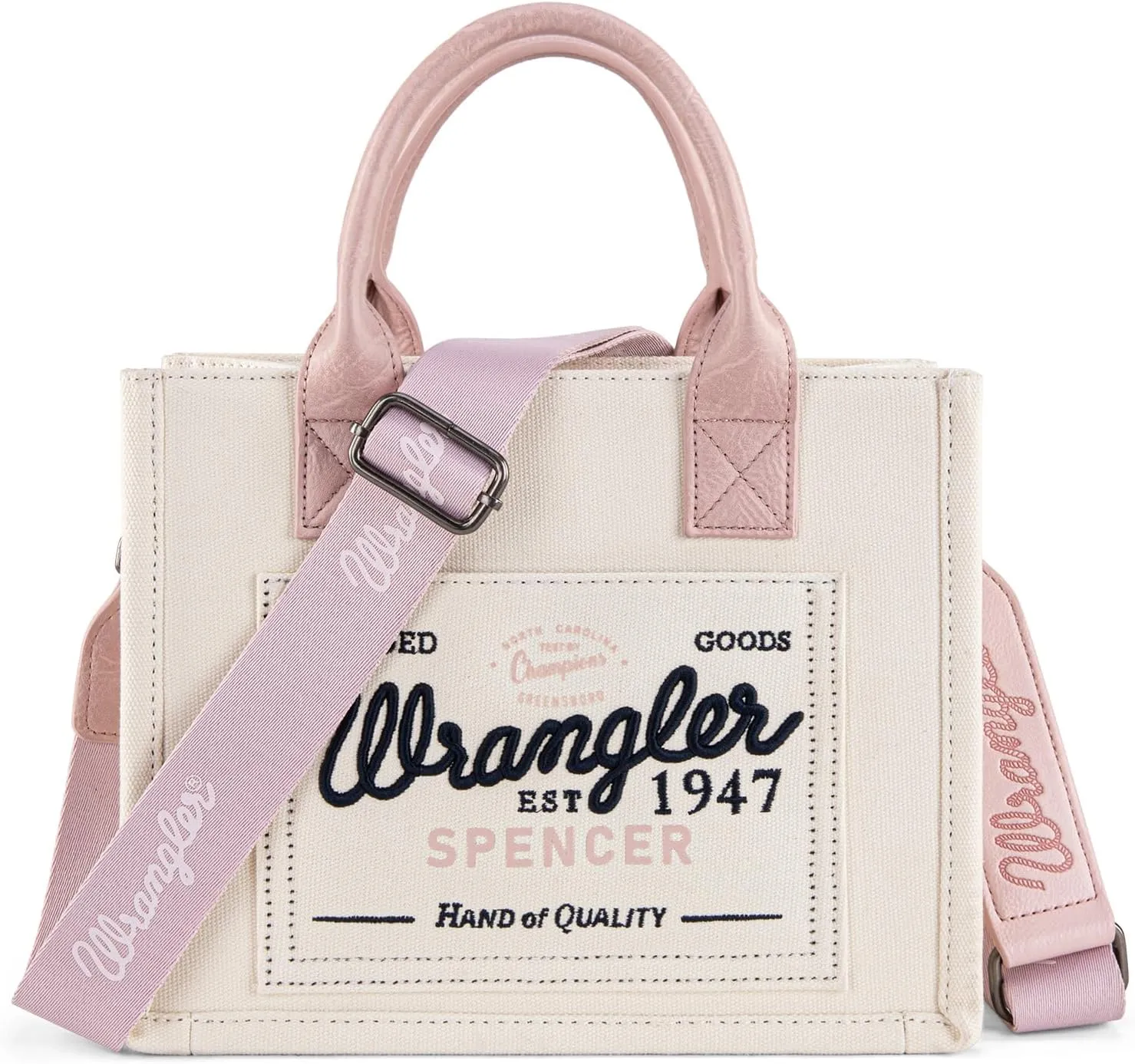 Montana West Wrangler Tote Bag for Women Retro Canvas Top Handle Purses and Handbags