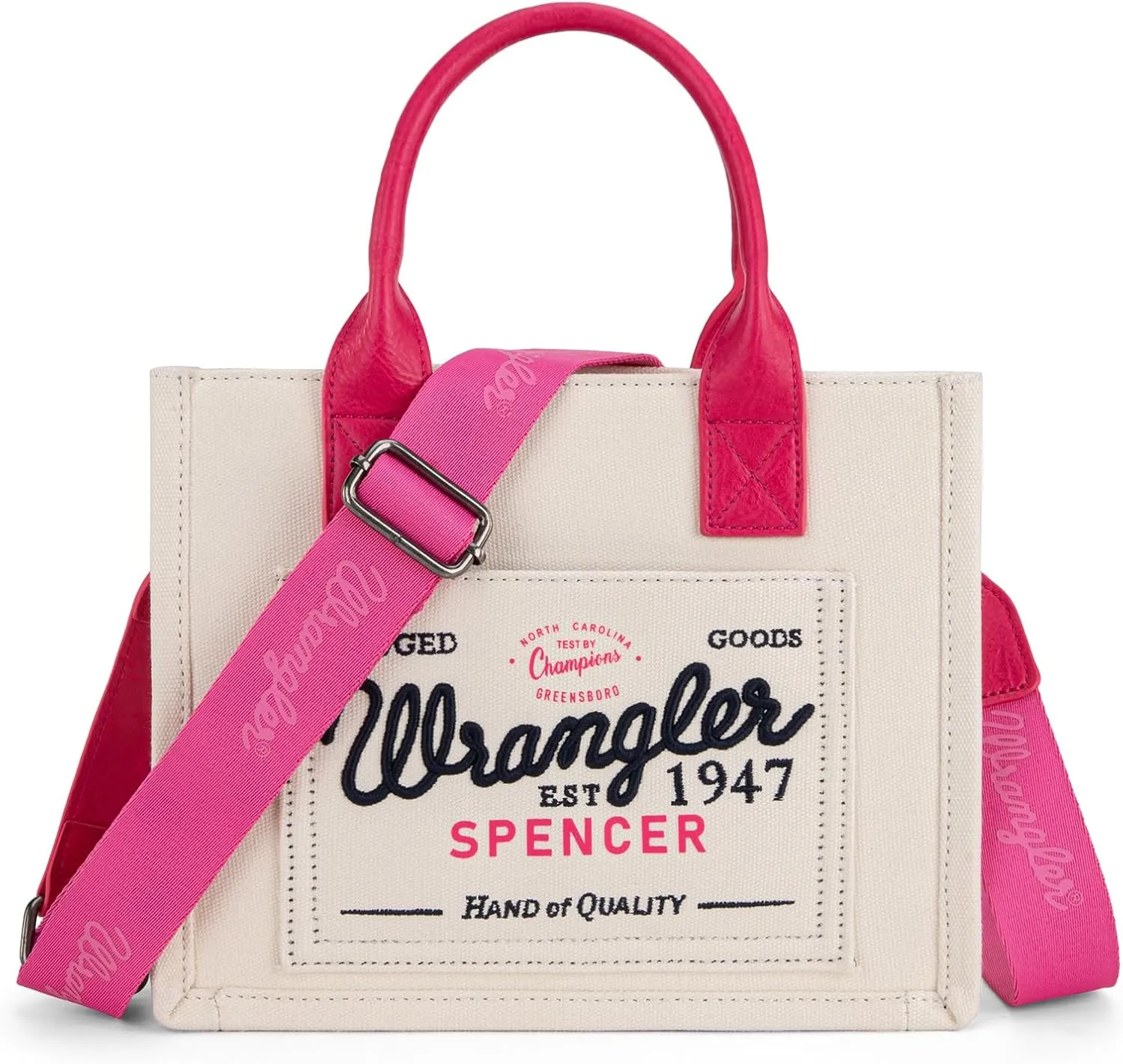 Montana West Wrangler Tote Bag for Women Retro Canvas Top Handle Purses and Handbags
