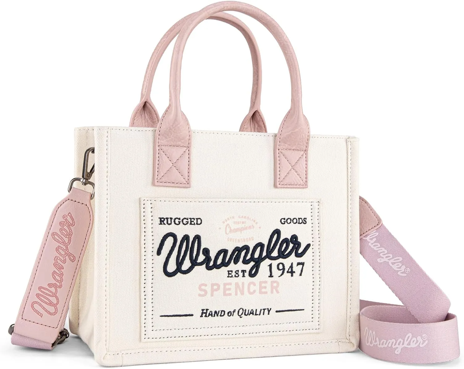 Montana West Wrangler Tote Bag for Women Retro Canvas Top Handle Purses and Handbags