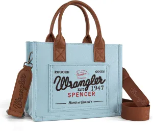 Montana West Wrangler Tote Bag for Women Retro Canvas Top Handle Purses and Handbags