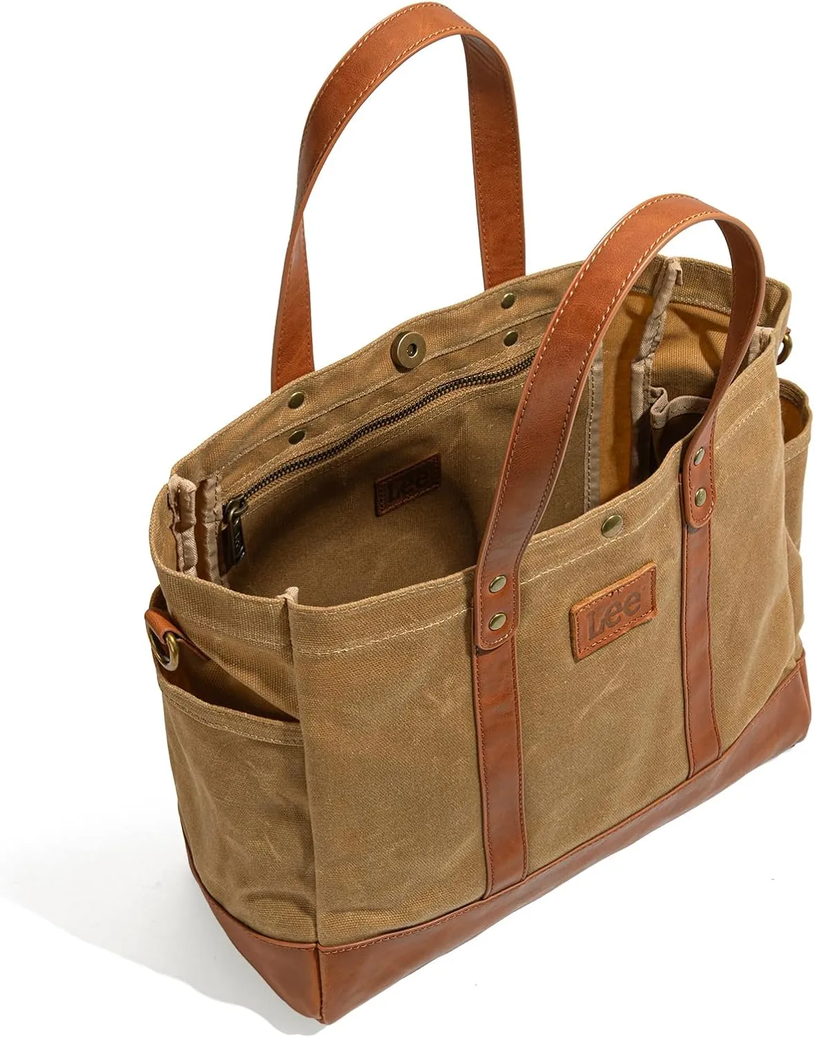 Montana West x Lee Tote Bag for Women Waxed Canvas Shoulder Handbags Crossbody Bag with Adjustable Strap
