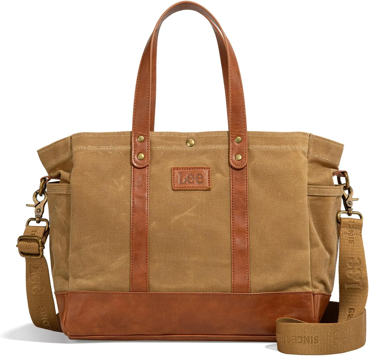 Montana West x Lee Tote Bag for Women Waxed Canvas Shoulder Handbags Crossbody Bag with Adjustable Strap