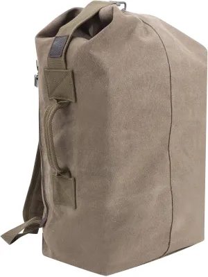 MosaiRudo Canvas Leisure Backpack Tactical Military Duffel Bags Travel Climbing Bag, Gym Bag Top Load for Outdoor Sports (Army Green, Upgrade S)