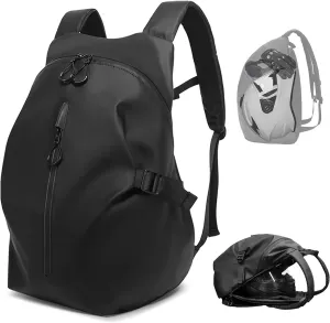Motorcycle Backpack - Waterproof Helmet Backpack for Men, Travel