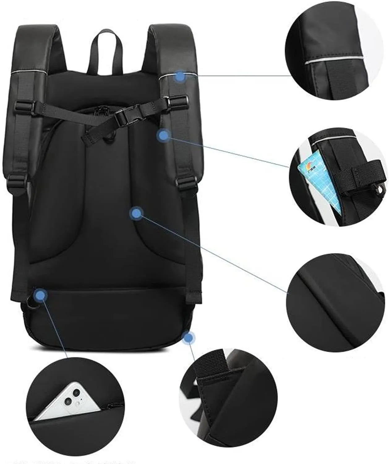 Motorcycle Backpack - Waterproof Helmet Backpack for Men, Travel