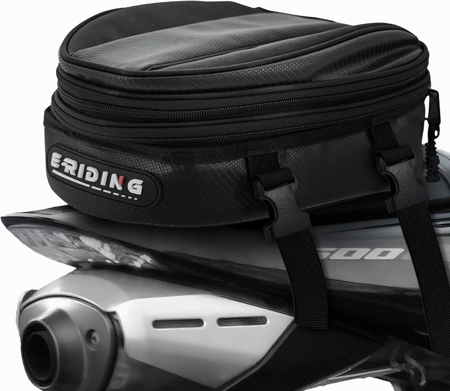 Motorcycle Tail Bag, 12L-15L Expandable Waterproof Motorbike Rear Seat Luggage Bag for Most Motorcycle Dirt Pit Street Sports Bike