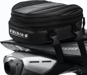 Motorcycle Tail Bag, 12L-15L Expandable Waterproof Motorbike Rear Seat Luggage Bag for Most Motorcycle Dirt Pit Street Sports Bike