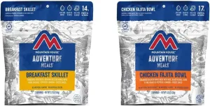 Mountain House Breakfast Skillet   Chicken Fajita Bowl | Freeze Dried Backpacking & Camping Food | 2 Servings Each | Gluten-Free