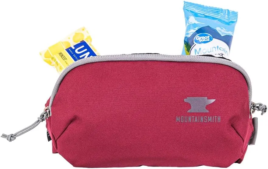 Mountainsmith Groove Lumbar Waist Fanny Hip Pack, Running, Hiking, Travel, Dog-Walking, Outdoor Activities with 2-way Zippered Pocket, Maroon Red