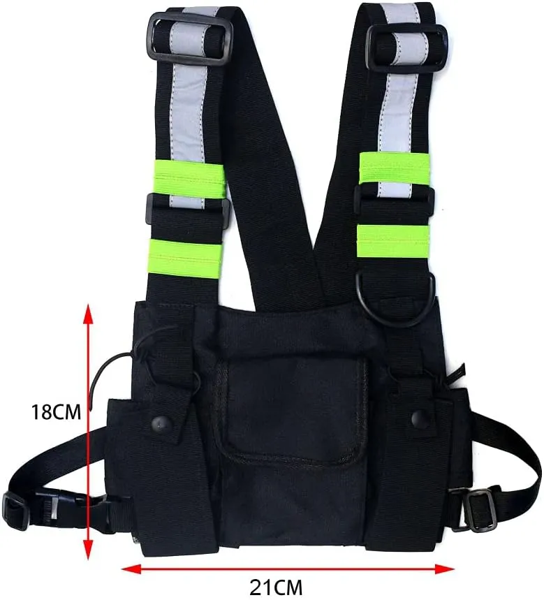 Multi-Pocket Chest Rig Bag Utility Vest Chest Bag for Men Hip Hop Chest Pack