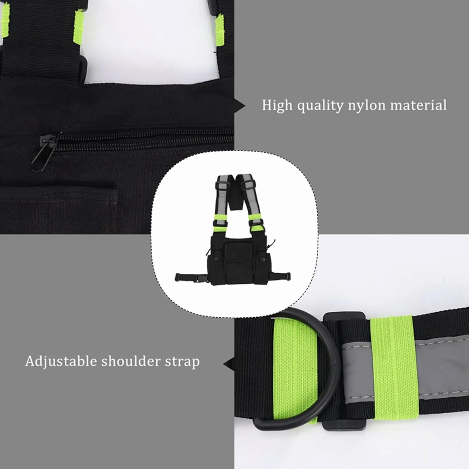 Multi-Pocket Chest Rig Bag Utility Vest Chest Bag for Men Hip Hop Chest Pack