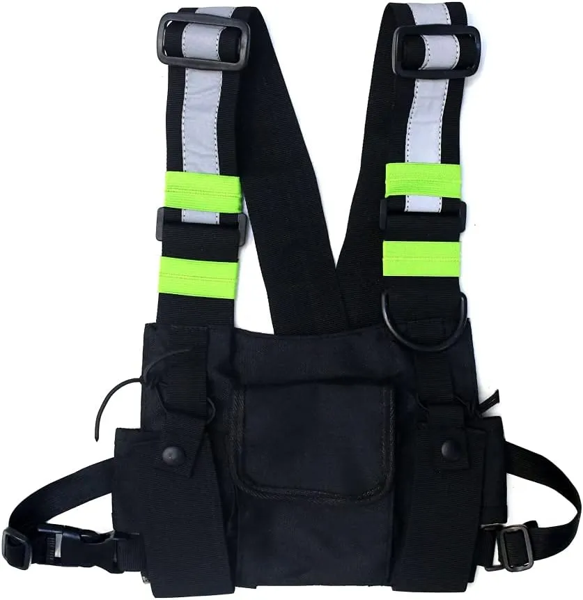 Multi-Pocket Chest Rig Bag Utility Vest Chest Bag for Men Hip Hop Chest Pack