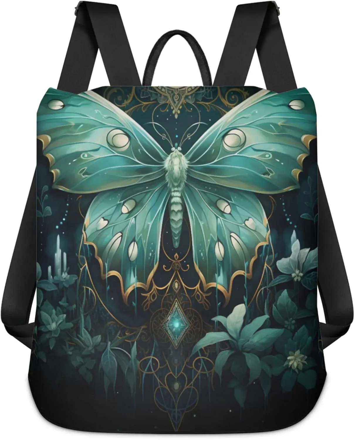 Mysterious Butterfly Anti-Theft Rucksack Fashion Backpack Travel Shoulder Bag Lightweight Waterproof Daypack Casual Backpacks For Women Men