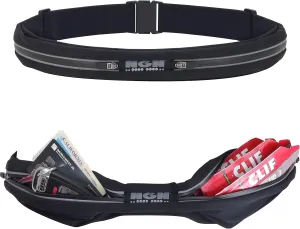 NGN Sport - Running Belt | Waist Pack | Travel Belt | Fitness Bag with Water Resistant Pockets for iPhone, Android, EpiPen, Money and Other Accessories 2-Pocket