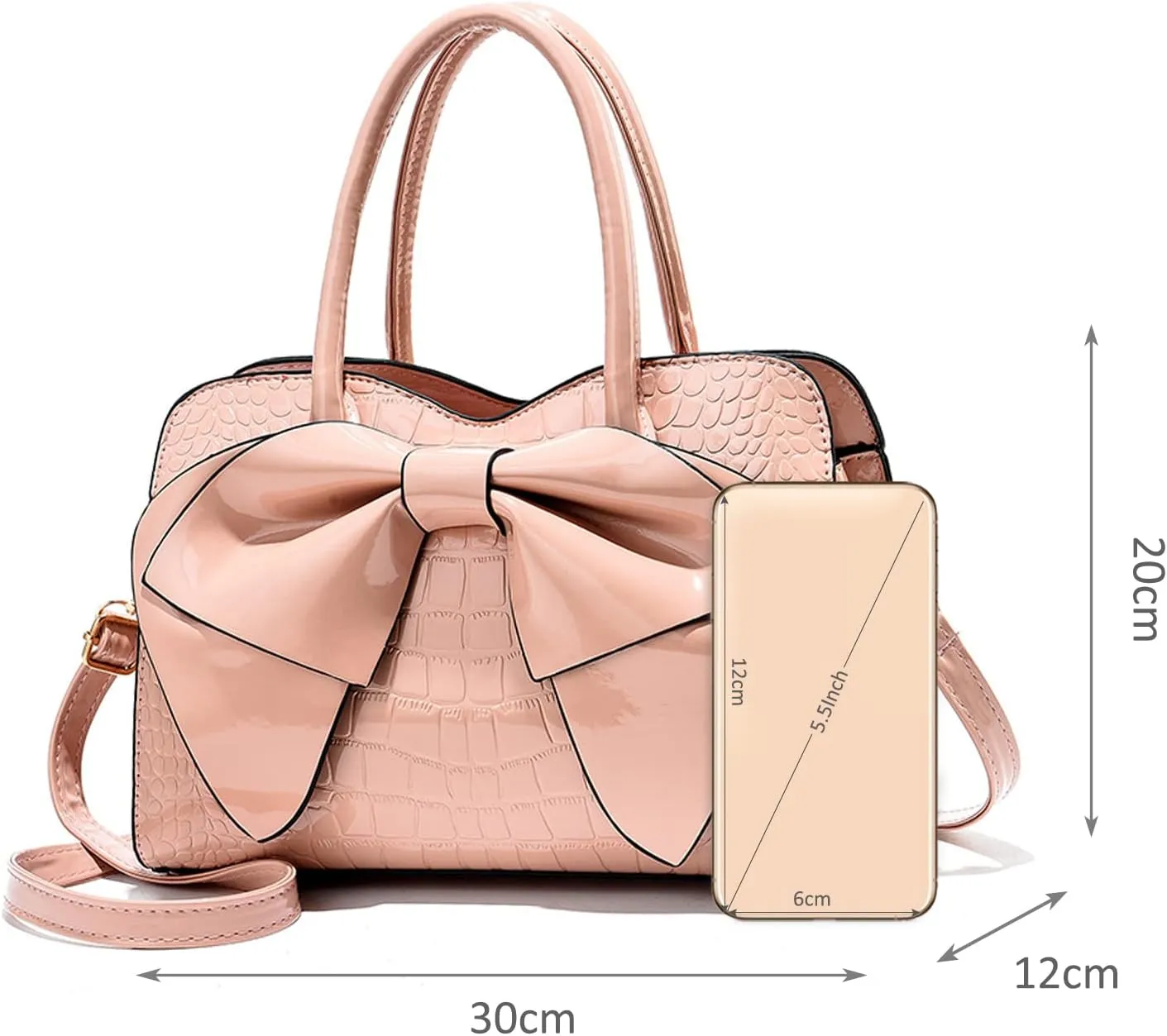 NICOLE & DORIS Handbags for Women Fashion Top Handle Bags Patent Leather Tote Bag Party Clutch Bag Crossbody Shoulder Bags
