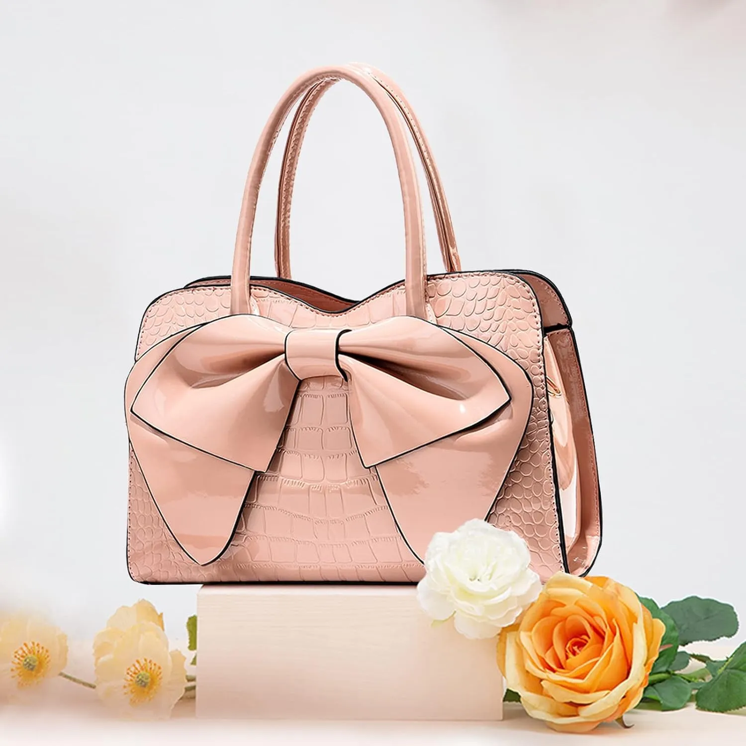 NICOLE & DORIS Handbags for Women Fashion Top Handle Bags Patent Leather Tote Bag Party Clutch Bag Crossbody Shoulder Bags