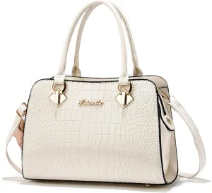 NICOLE & DORIS Ladies Medium Handbags Top Handle Bag Patent Leather Shoulder BagWaterproof Tote Bag