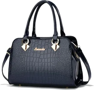 NICOLE & DORIS Ladies Medium Handbags Top Handle Bag Patent Leather Shoulder BagWaterproof Tote Bag