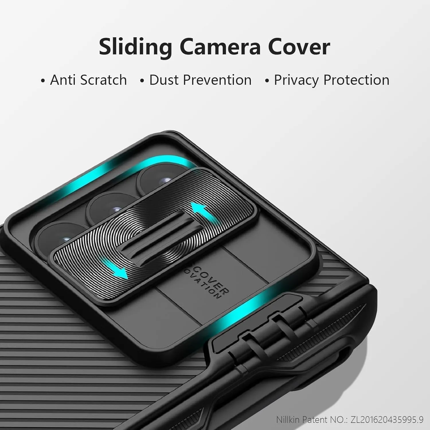Nillkin for Galaxy Z Fold 6 Case with S Pen Holder, Built-in Screen Protecter & Slide Lens Cover & Metal Kickstand & Hinge Protection Full Shockproof Thin Slim Phone Cover for Samsung Fold 6, Black