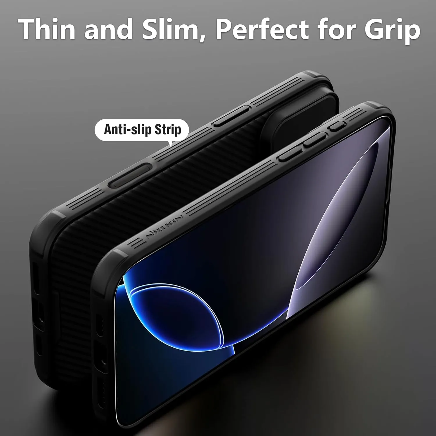 Nillkin for iPhone 16 Pro Max Case Magsafe with Slide Camera Cover, Slim Light & Anti-Slip & Drop Protection 16 Pro Max Privacy Case, Shockproof Magnetic Phone Case for iPhone 16 Pro Max 6.9'', Blue