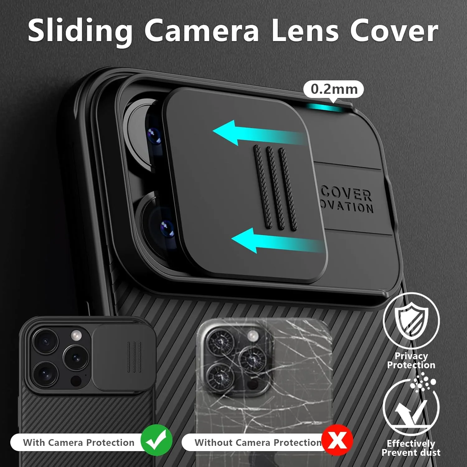 Nillkin for iPhone 16 Pro Max Case Magsafe with Slide Camera Cover, Slim Light & Anti-Slip & Drop Protection 16 Pro Max Privacy Case, Shockproof Magnetic Phone Case for iPhone 16 Pro Max 6.9'', Blue
