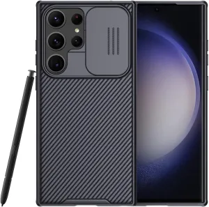 Nillkin Galaxy S23 Ultra Case with Camera Cover, CamShield Pro for Samsung S23 Ultra Case, Slim Fit Thin Shockproof Cover for Samsung Galaxy S23 Ultra 5G 2023 (Classic Black)
