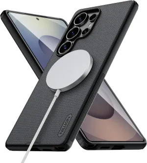Nillkin Magnetic Shockproof for Samsung Galaxy S25 Ultra Case Magsafe, [Military-Grade Protection] [Anti-Scratch & Slip] [Compatible with MagSafe] Slim Case for Galaxy S25 Ultra Case Magsafe, Black
