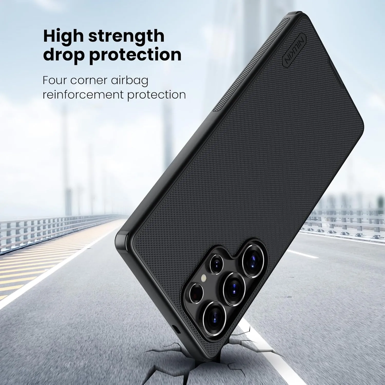 Nillkin Magnetic Shockproof for Samsung Galaxy S25 Ultra Case Magsafe, [Military-Grade Protection] [Anti-Scratch & Slip] [Compatible with MagSafe] Slim Case for Galaxy S25 Ultra Case Magsafe, Black