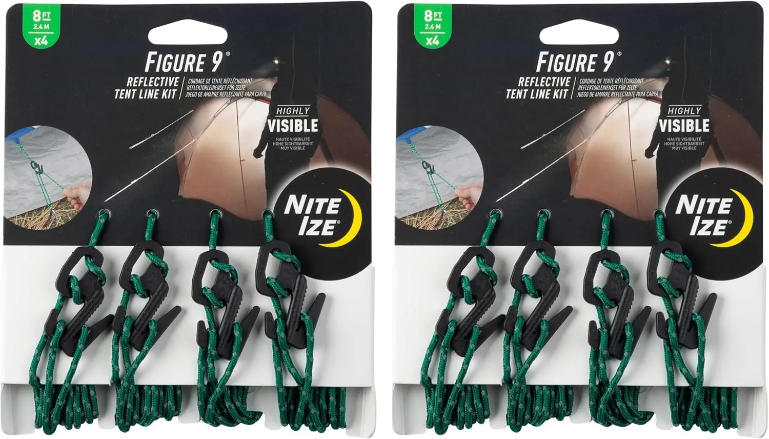 Nite Ize Figure 9 Reflective Tent Line Kit - 2 Count (2 Pack)