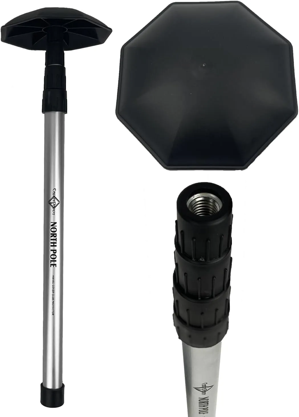 North Pole Golf Club Protector Travel Support Arm | August 2024 - New Upgraded Model Stronger Attachment Mechanism, Custom ABS Molds & Improved Impact Stress Points | 1 Year Full Replacement Coverage