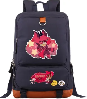 Novelty Hazbin Hotel Printed Bookbag Casual Daily Backpack-Lightweight Laptop Rucksack for Hiking,Outdoor